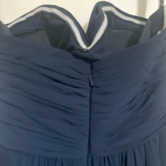 Bill Levkoff Blue Ruched Strapless Dress - Picture 6 of 6